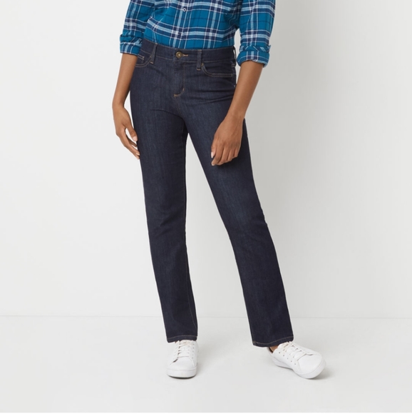 St. John's Bay Jeans St Johns Bay Dark Wash Mid Rise Straight Leg